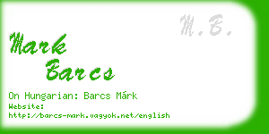 mark barcs business card
