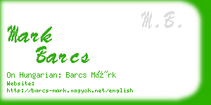 mark barcs business card